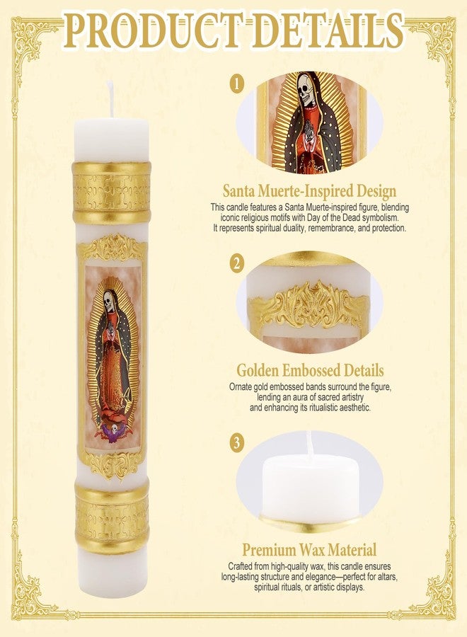 TALPGOD Religious Santa Muerte Candles Catholic,Prayer Candles for Church Mexican Gift,Cirios Religiosos Catolicos,Cirio Pascual Catolico,Veladoras De La Santa Muerte - Image 3